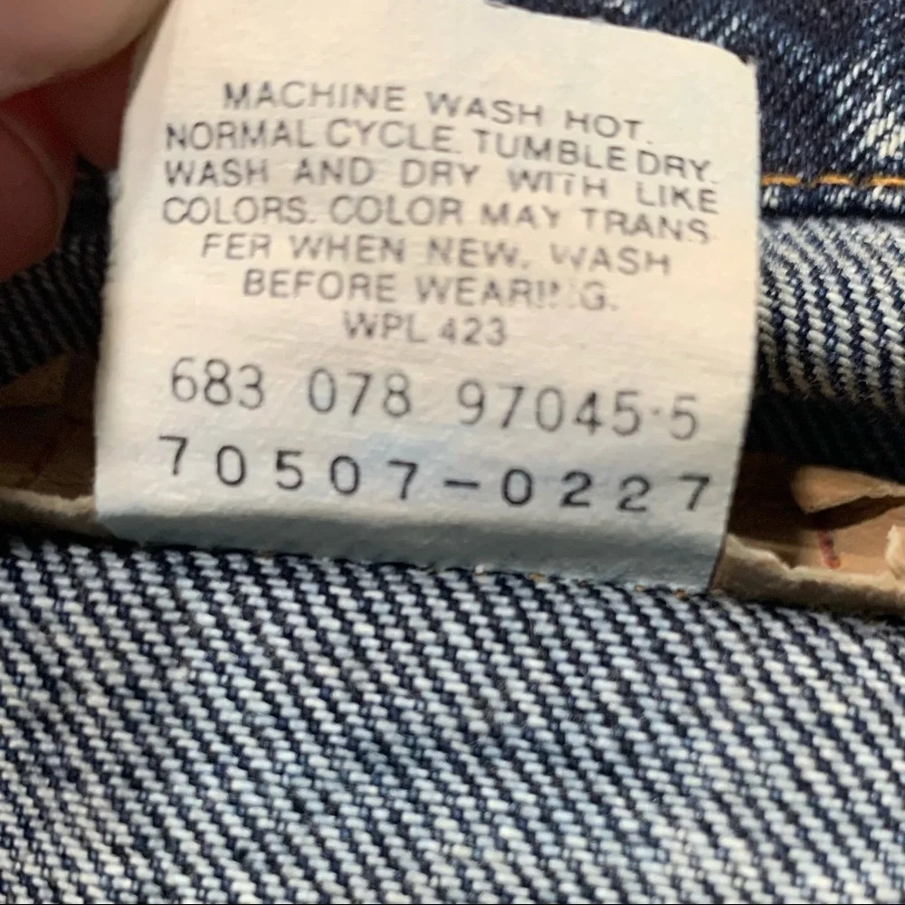 Vintage Levis Denim bleach wash Jean Jacket